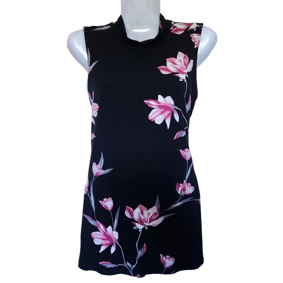 Gorgeous LE CHATEAU Floral Mock Neck Sleeveless Top - Picture 1 of 5